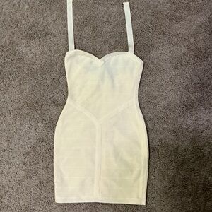 House of CB Cream Midi Dress
